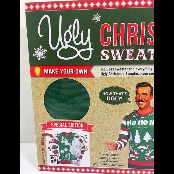 Green Ugly Christmas Sweater Kit Men’s Large - Picture 2 of 6
